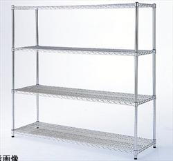 Giá đỡ bằng thép mạ Crom AS ONE 8-5074-01 (Chịu tải 200kg, 4 kệ, kích thước 907 x 457 x 1506mm)